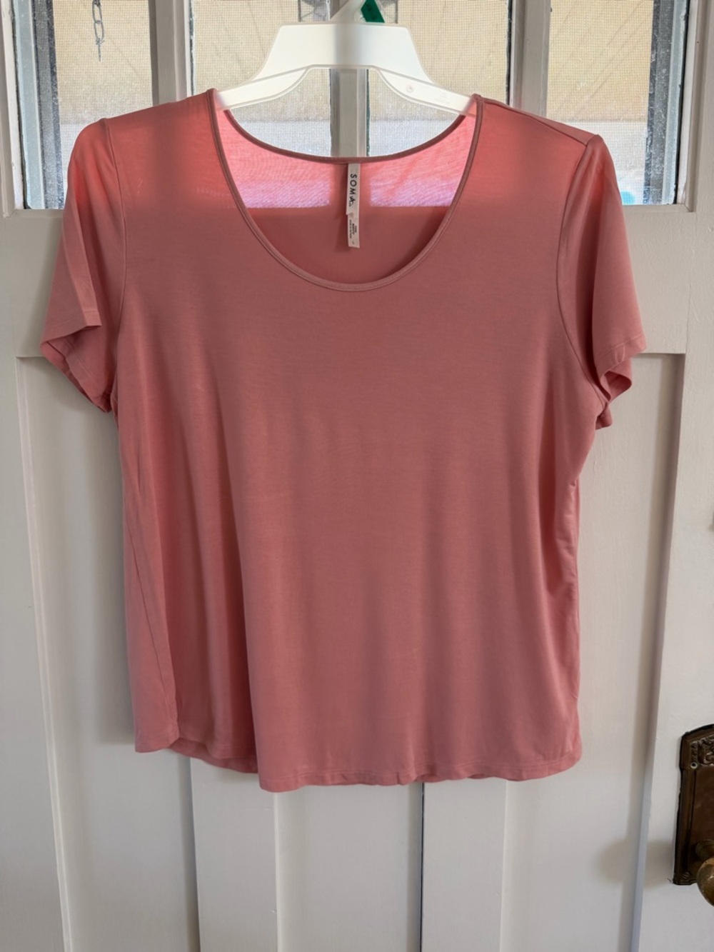 Soma Pink Scoop Neck Short Sleeve Tee